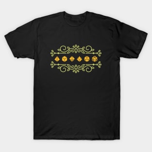 Cute Floral Plants Yellow Polyhedral Dice Set T-Shirt